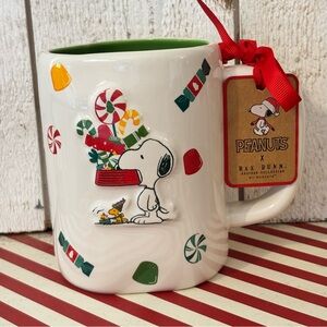 Rae Dunn x Peanuts Christmas Snoopy “The More The Merrier” Holiday‎ Mug NEW